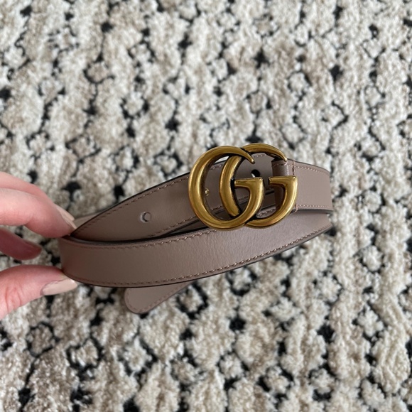 Gucci Dusty Pink GG marmont belt 85 - Picture 9 of 11